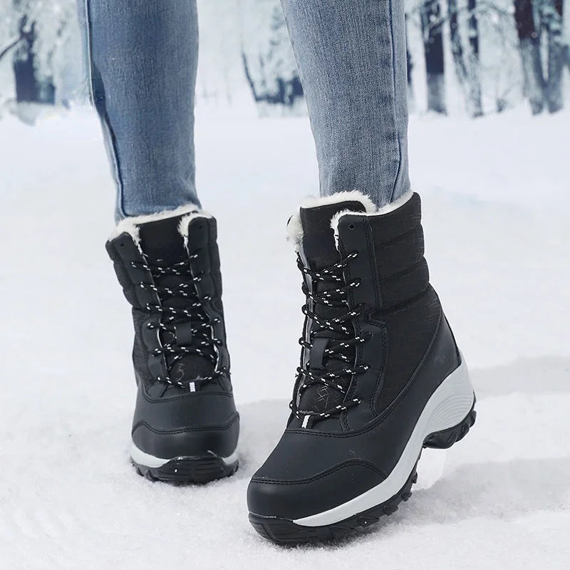 Women's Winter Chunky Platform Snow Boots – Waterproof & Non-Slip