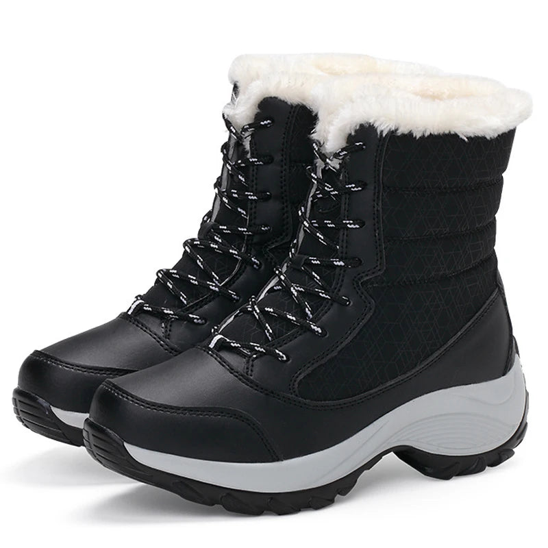 Women's Winter Chunky Platform Snow Boots – Waterproof & Non-Slip