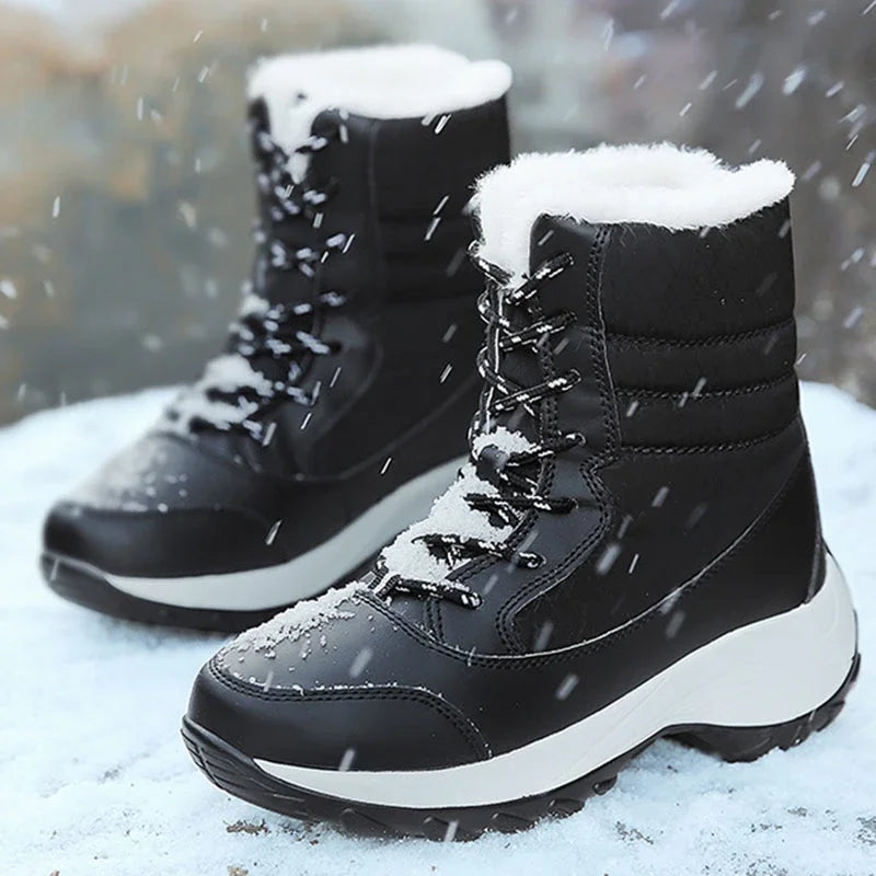 Women's Winter Chunky Platform Snow Boots – Waterproof & Non-Slip