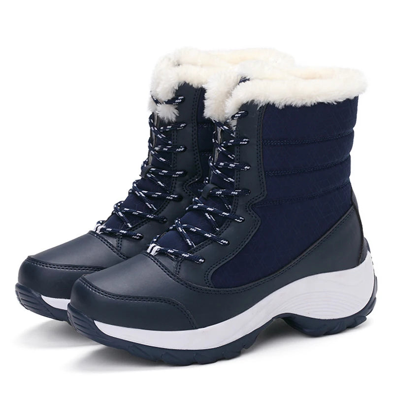 Women's Winter Chunky Platform Snow Boots – Waterproof & Non-Slip